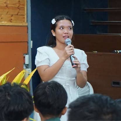 A song during the youth fellowship